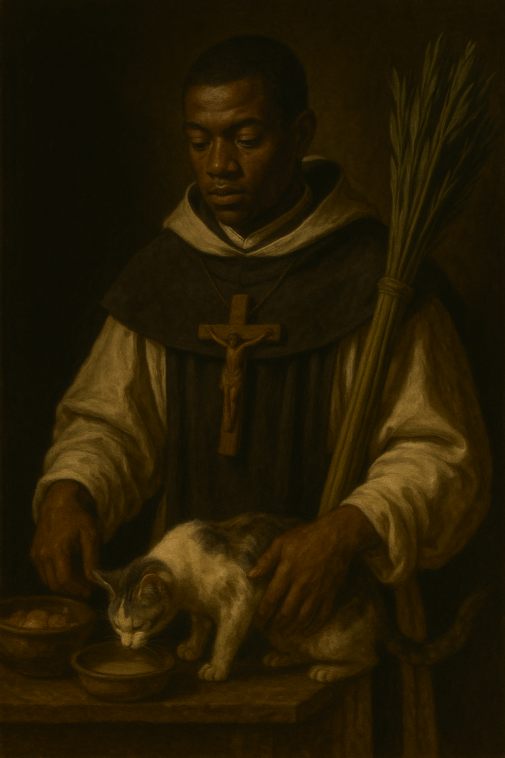 Saint Martin of Tours preaching the Gospel in rural Gaul, converting people with patience and missionary zeal.
